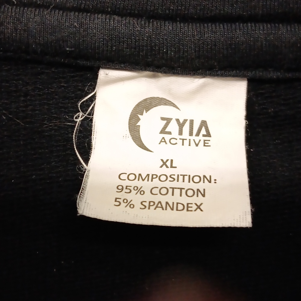 Retired Zyia quilted black hoodie XL - Picture 5 of 9